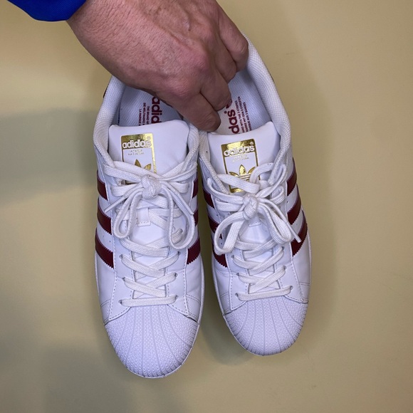 Adidas Burgundy Shell Toes - Picture 4 of 4